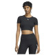 Adidas Γυναικεία κοντομάνικη μπλούζα Essentials Ribbed Cropped Top